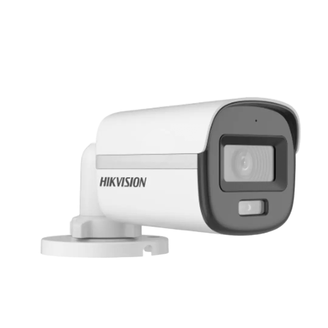 Cámara minibala fija con luz híbrida inteligente ColorVu 3K DS-2CE10KF0T-LPFS Hikvision